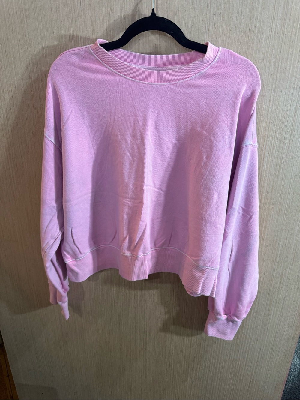 Old Navy SoComfy Terry Pink Crewneck Classic Length Sweatshirt Size Large